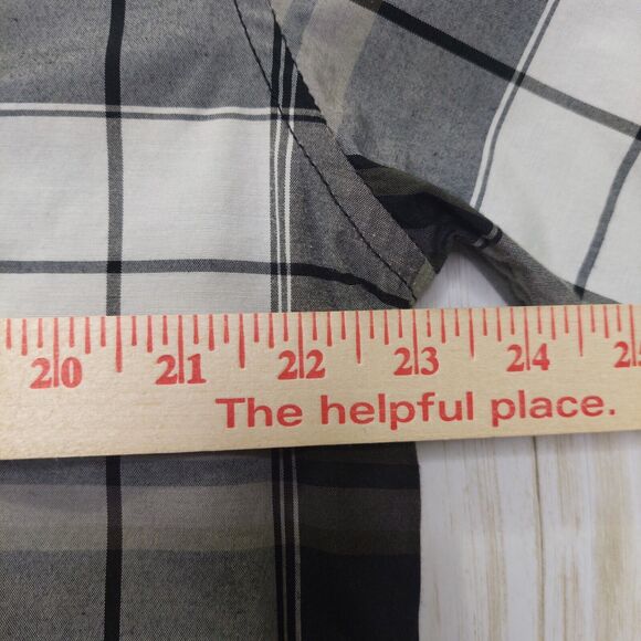 Reclaim Athletic Fit Men's Shirt Button Up~ Long Sleeve~Gray Plaid~Size XL - Picture 10 of 10